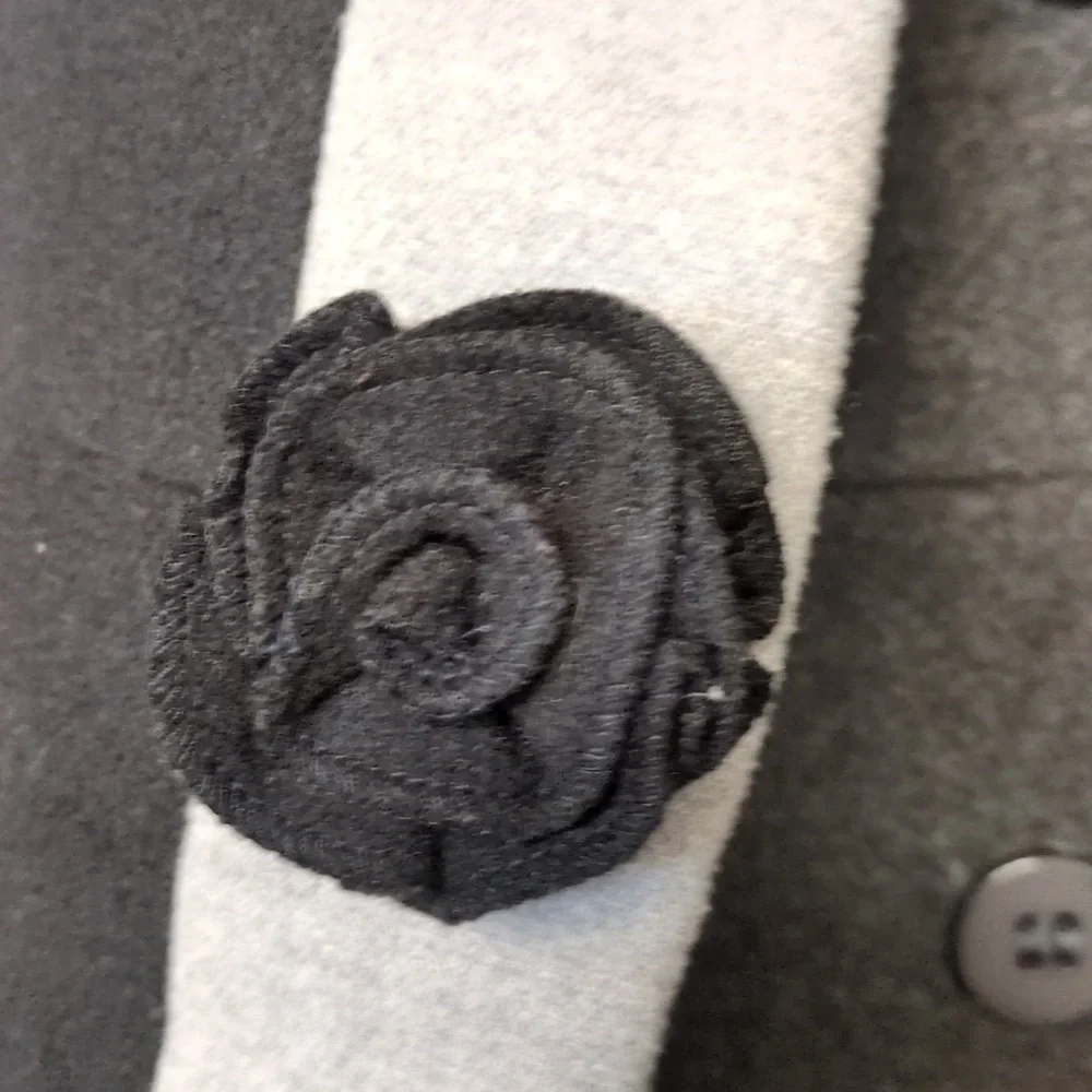 Rothschild Black and Gray Colorblock Dress Coat Size 16